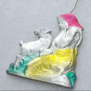 Antique Vintage Cardboard Dresden Christmas Ornament Alyonushka