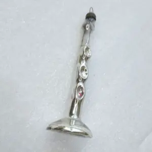 Antique Vintage Mercury Glass Russian Christmas Ornament Trumpet