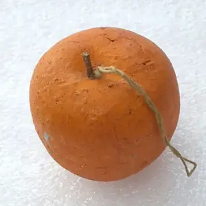 Old Antique Vintage Papier Mache Christmas Tree Ornament Apple