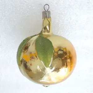 Antique Vintage USSR Glass Christmas Tree Ornament Toy Apple