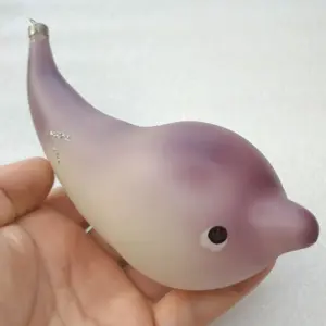 Antique Vintage USSR Glass Christmas Tree Ornament Toy Dolphin
