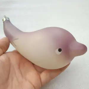 Antique Vintage USSR Glass Christmas Tree Ornament Toy Dolphin
