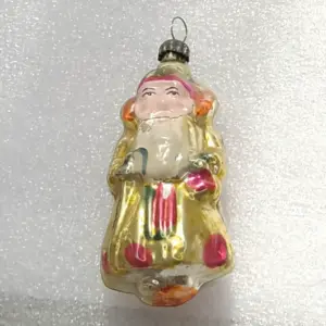 Vintage Glass USSR Christmas Ornament Antique Tree Decor Old Santa