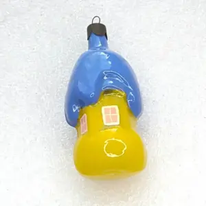 Vintage Glass USSR Christmas Ornament Antique Decor Restored House