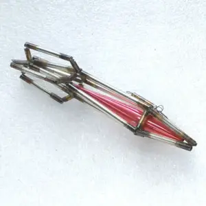 Vintage Tube Glass USSR Christmas Ornament Antique Rocket