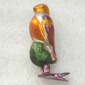 Antique Vintage USSR Mercury Glass Christmas Ornament Bird