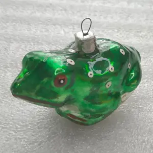 Antique Vintage USSR Mercury Glass Christmas Tree Ornament Decor Frog