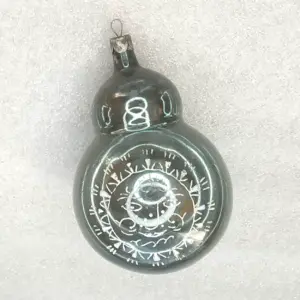 Antique Vintage Silver Glass Christmas Tree USSR Ornament Sun