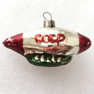 Antique Vintage Glass Christmas Ornament Tree USSR Dirigible