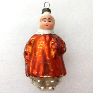 Vintage Glass Christmas Ornament Girl