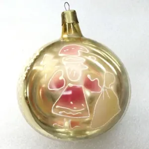 Vintage Glass Christmas Ornament Big Ball