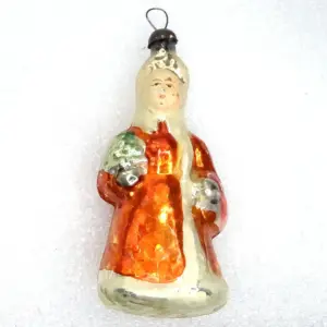Vintage USSR Glass Christmas Ornament Snowmaiden
