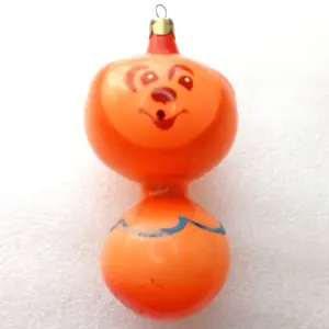 Vintage Glass Christmas Ornament Cheburashka