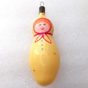Vintage Glass Christmas Ornament Nesting Doll