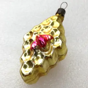 Vintage Glass Christmas Ornament Tree Bee on Honey