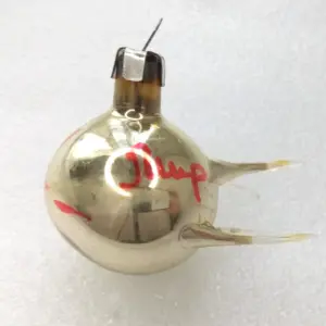 Vintage Glass Christmas Ornament USSR Satellite Mir