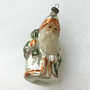 Vintage Glass Christmas Ornament Santa Claus