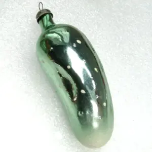 Vintage USSR Glass Christmas Ornament Pickle