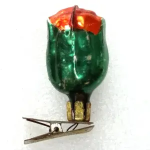 Vintage USSR Glass Christmas Ornament Flower