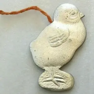 Vintage USSR Cardboard "Dresden" Christmas Ornament Chicken