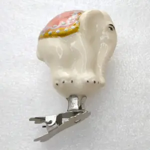 Antique Vintage USSR Glass Christmas Ornament Elephant