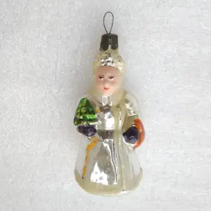 Antique Vintage USSR Glass Christmas Ornament Snowmaiden
