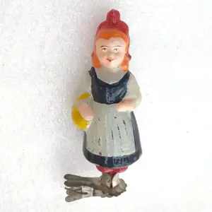 Antique Vintage USSR Glass Christmas Ornament Tree Toy Red Hood