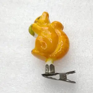 Antique Vintage USSR Glass Christmas Ornament Tree Toy Squirrel