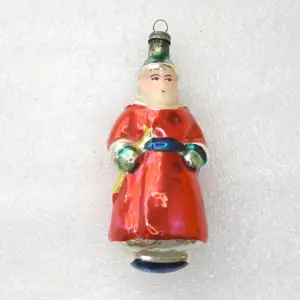 Antique Vintage USSR Glass Christmas Ornament Coachman