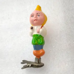 Antique Vintage USSR Glass Christmas Ornament Tree Toy Cipollino