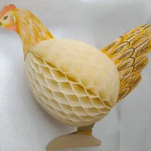 Antique Vintage USSR Paper Christmas Ornament Chicken