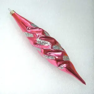 Antique Vintage USSR Glass Christmas Ornament Big Icicle