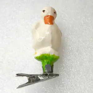Antique Vintage USSR Glass Christmas Ornament Tree Toy Duck