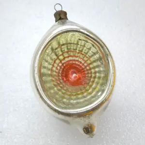 Antique Vintage Mercury Glass USSR Christmas Ornament Lantern