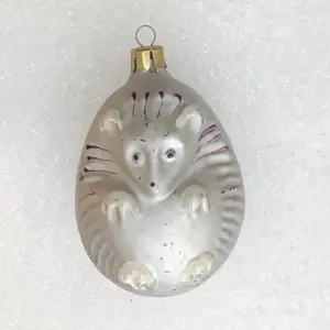 Antique Vintage Glass USSR Christmas Ornament Tree Toy Hedgehog
