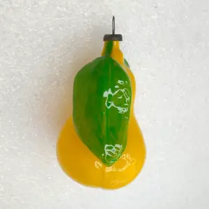 Antique Vintage Glass USSR Christmas Ornament Tree Toy Old Pear