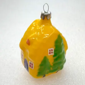 Antique Vintage Glass USSR Christmas Ornament Tree Toy Old House
