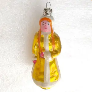 Antique Vintage USSR Glass Christmas Ornament Snowmaiden