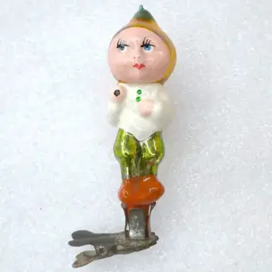 Antique Vintage USSR Glass Christmas Ornament Old Cipollino