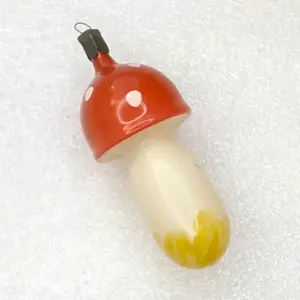 Antique Vintage USSR Glass Christmas Ornament Mushroom