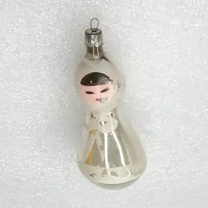Antique Vintage USSR Glass Christmas Ornament Snowmaiden