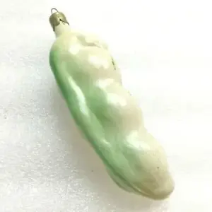 Vintage USSR Glass Christmas Ornament Old Bean