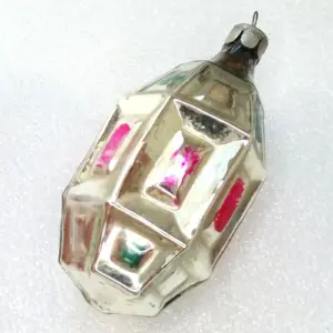 Vintage Ukrainian Glass Christmas Ornament Old