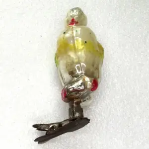 Vintage Ukrainian Glass Christmas Ornament Duck