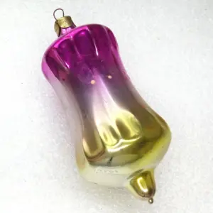 Vintage Glass Ukrainian Christmas Ornaments Bell
