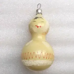 Old Antique Vintage Glass USSR Christmas Ornament Alaska Girl