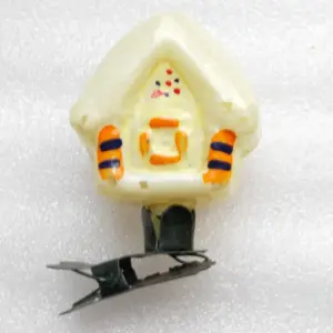 Old Antique Vintage Glass USSR Christmas Ornament Hut House