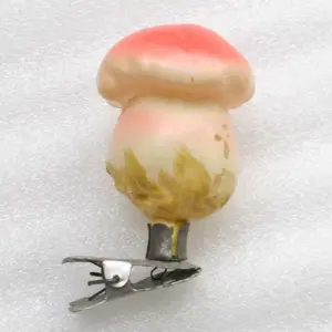 Antique Vintage USSR Glass Christmas Ornament Old Mushroom