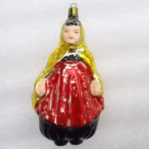 Antique Vintage Glass USSR Christmas Ornament Shamahan Queen