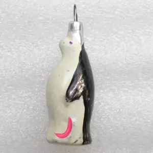Antique Vintage Glass USSR Christmas Ornament Penguin